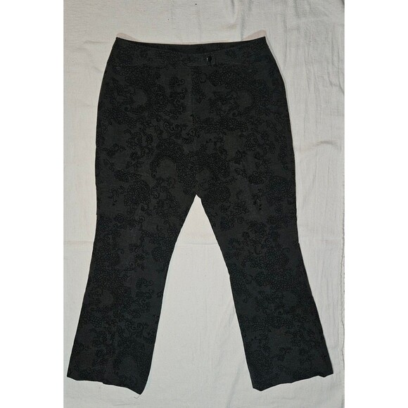 Nygard Collection Dress Pants Women's Black Straight Leg Velvet Witchy Size 16 - Picture 2 of 5